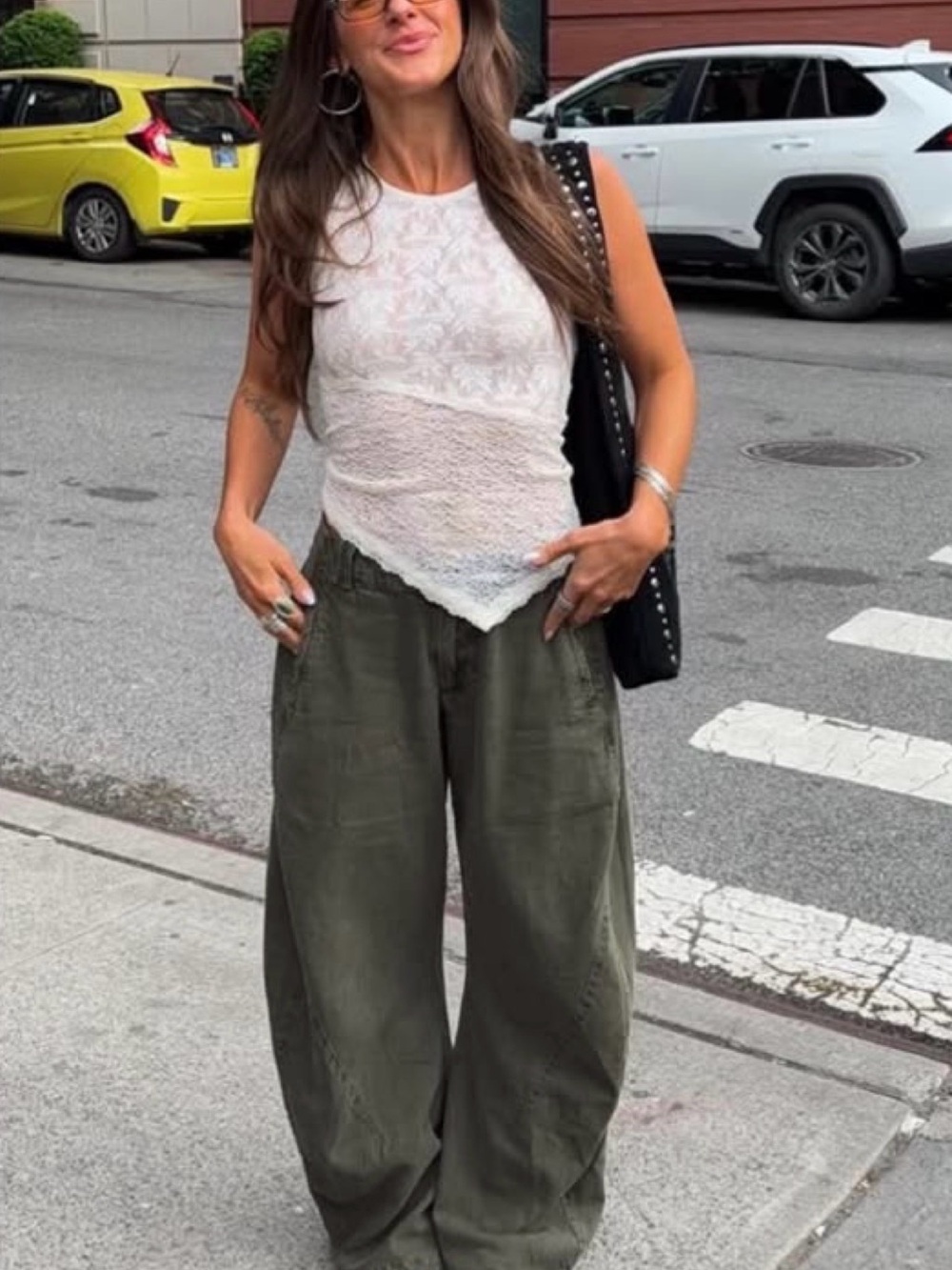 Free People Spotlight Washed Barrel Chino Trousers NWT